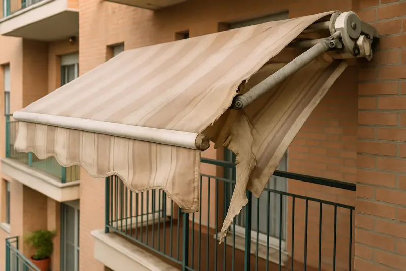Tenda da sole danneggiata: quando si può riparare senza sostituire tutta la struttura