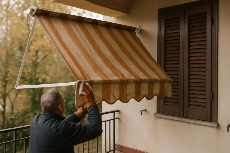 Come preparare tende da sole e tendaggi esterni prima dell’inverno